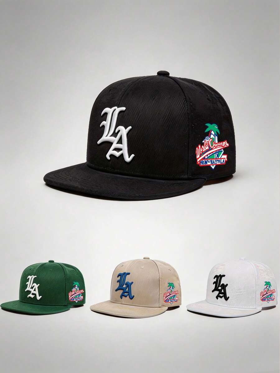 1pc Men's Gothic La Letter Reek Embroidered HIPHOP Hats For Men Adjustable Hats, UV Protection Sun Hat, Perfect For Casual Wear, Parties, Travel, And Holiday Gifts,The Best Gift For Mom And Loved Ones