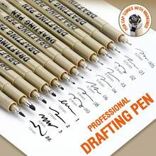 Fine Liner Pens - 6/9/12 Pack Multi-Function Black Fine Tip Pens With 12 Tip Sizes To Choose From, Ultra-Fine Needle Pen Set, Suitable For Detailed Drawing, Sketching And Writing - Perfect Choice For Artists And Hobbyists, Architectural Drafting And Woodworking Marking Pens - Multifunctional Fine-line Pen - View 6