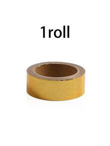 1/3 Roll Hot Stamping Gold Foil Decorative Tape, Mylar Gold Color Solid Color Washi Tape For Gift Wrapping, Scrapbooking, Journaling - Multicolor - View 10