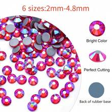 1440pcs DIY Hot Repair Glass Crystal, Nail Hot Melt Rhinestones, Crystal Gems, Can Be Used For Clothing, Shoes, Hats, Bags, Fabrics - Multi-color-sS16-4.0mm - View 3
