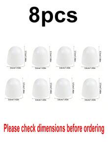 2/4/8pcs Universal Toilet Bolt Caps, Toilet Screw Caps, Glow-In-The-Dark Toilet Bolt Caps, Flexible Universal Round Plastic Push-Type Toilet Bolt Caps, With Extra Wax Ring, Easy To Install And Clean, White, Suitable For Daily Use, Home, Hotel, 1pc (Check Size Before Ordering) - Multicolor - View 12