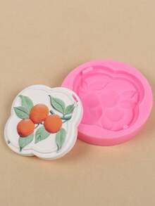 1pc DIY Aromatherapy Hanging Tag Silicone Mold 3 Pieces Set, Rose, Double Rose, Orange Pattern, Handmade Diffuser Stone, Scented Wax, Resin, Plaster Mold With Hanging Hole, Fragrance Decor Mold - Square and Round - View 7
