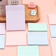 4pcs Back To School Season Pearlescent Matte Macaron Sticky Notes, Size 7.6*10.1cm, Semi-Transparent Matte Paper, Suitable For Students To Mark Key Points In Class, Book Page Dividers And Notes, Office Document Annotations And Messages, Meeting Key Points Recording. Also Can Be Used For Planner Decoration DIY, Checklist Memo, Material Indexing. Can Be Stuck On Books, Desktops, Folders, Daily Use For Study And Office, Memo Marking Stationery - A - View 8