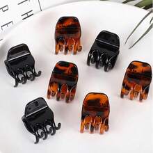 6pcs Multi-Color Mini Hair Claws, Suitable For Daily Wear, Simple And Versatile, Can Be Used As Hair Clips, Hair Pins, Hair Accessories, Claw Clips, Ideal Accessory For School, College, Autumn/Winter Women's Vacation Outfits - Multicolor - View 1
