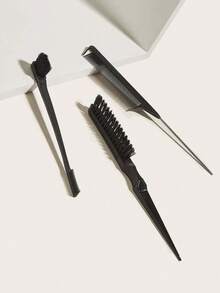 5/1pc Comb Set, Unisex Smooth Back Comb, Plastic Hair Brush/Beard Brush, Styling Comb, Unscented Hairdressing Comb, Edge Control Comb, Wide Horse Tail Design With Wide Pointed Tail Back Comb And Detangling Comb, Convenient For Parting, Styling, Polishing And Smoothing Hair, Creating Smooth Frizz-Free Hairstyle, Suitable For Men And Women, Recommended As Christmas Gift - Multicolor - View 8