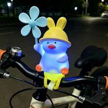 Dekorasi Sepeda Bebek Kincir Angin Lucu, Ornamen Sepeda Listrik Bebek Kuning yang Menggemaskan, Aksesori Bersepeda, Liontin Kereta Bayi - MultiWarna - View 3