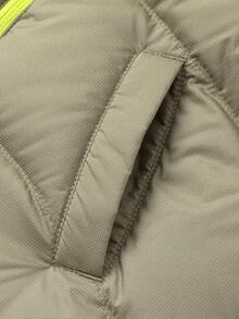 Balabala Stand‑Collar Kids Down Vest Lightweight Warm Sleeveless Outerwear Autumn Winter - Olive Green - View 8