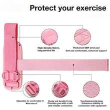 Portable Wrist Support Strap For Strength Training/Pull-Up Assistance, D-Ring Wrist Strap, Deadlift Ankle Strap, Gym Cable Machine Training, Adjustable Anti-Slip Strap, Arm Strength Training, Deadlift Grip Support - Multicolor - View 3