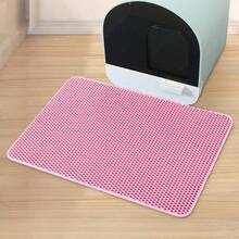 1pc EVA Material Extra Large Double Layer Cat Litter Mat, Effectively Prevents Cat Litter Splashing And Leaking, Prevents Cat Litter Overflow. Non-Slip, Washable, Waterproof, Odor-Resistant, Easy To Clean - Ideal Protective Mat For Cat Litter Box And Pet Supplies | Washable Cat Litter Mat | Durable Cat Litter Mat. - Multicolor - View 9