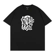 Printed Men's Short-Sleeve Shirt T Summer Round-Neck Cotton Shirt, Casual And Versatile, Suitable For Couples - 黑色1 - 查看 7