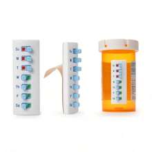 1/2pcs Compact Pill Reminder, Reusable Pill Trackers Compatible With Different Pill Bottles, Featuring A Non-Slip Design, Refillable Tracker, No Filling Required, Ideal For Various Situations - View 4