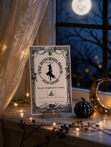 12 Pcs Halloween Party Invitation Cards - Vintage Witching Hour Design Blank Fill-In Spooky Halloween Invitations Pack For Costume Party, Scary Birthday, Witch Theme Gathering, October Fall Celebration & Holiday Trick Or Treat Event Supplies - one-size - View 7