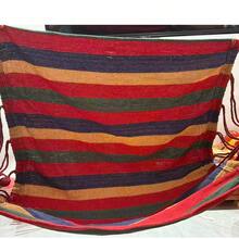 1PC Hanging Chair, Striped Design, Novel And Eye-Catching Color, Patio Hanging Chair, White Hanging Chair, Park Hanging Swing Chair, Balcony Garden Relaxation Hanging Chair - Multicolor - View 9