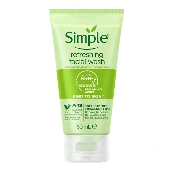 Simple Kind To Skin Refreshing Facial Wash 50 Ml - Sensitive - View 1