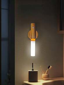 LED Cylindrical Night Light, Smart Charging Magnetic Induction, USB Motion Sensor Wall Light And Wireless Wall Light, Suitable For Home, Bedroom, Living Room, Study, Dorm, Kitchen, Bathroom, Wall Sensor Light, Night Anti-Collision Anti-Fall Lighting - Lighting - View 2