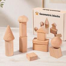 Geometric Shape Building Blocks Set, 3D Stackable Blocks With Multiple Geometric Shapes, Suitable For Montessori Spatial Thinking And Fine Motor Skills Education, Educational Toy Gift For Preschool Boys And Girls - Multicolor - View 10