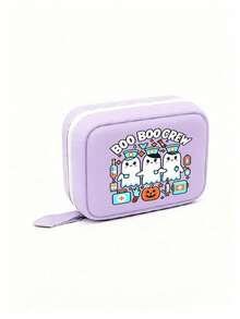 Pill Storage Box Set, BOO BOO CREW Pattern, 7-Day 2-Times-A-Day Large Capacity Pill Organizer, 14 Colorful Compartments, Reusable Travel Medicine Storage Bag, Large Capacity Weekly Pill Organizer, Suitable For Small Daily Items, Ideal For Health-Conscious And On-The-Go Users, Essential Medical Accessory, Back To School, Halloween, Christmas, Student Essential - Multicolor - View 13