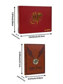 1pc Harry Potter Golden Snitch Notebook, Vintage Style Exquisite Decorated Diary, Portable Retro Notebook, Suitable As Party Gift, Book Lover Gift, Office Supplies, Birthday Gift, Graduation Gift, Back To School Gift [Official Licensed] - A - View 8