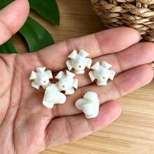 10 Pcs Cute Short Puffy Puakenikeni Flower Beads, Resin & Synthesis Coral Powder Colorful Puakenikeni Beads, Hawaiian Flower Beads,16x13mm - 10pcs-short Puakenikeni Beads - View 10
