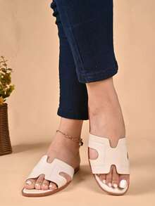 Women's Flat Slippers Beach Casual Outdoor - Apricot - View 5
