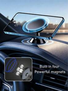 Multifunctional Magnetic Car Phone Holder, Adjustable Universal Strong Phone Mount With GPS Dashboard Bracket, Car Accessory, Easy Installation, Stable And Secure, Includes Magnetic Plate, Super Strong Adsorption, Compact And Portable, Hands-Free, Enhanced For Driving, Suitable For Car, Home, Office And More, Perfect Gift For Family And Friends - A - View 4