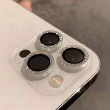Miếng dán ống kính lấp lấp lánh cho iPhone 17, tương thích với các dòng 12/Mini/13/14 Plus/15/16 Pro Max/16e/17/17 Pro/17 Pro Max/17 Air, miếng dán bảo vệ camera/vòng bảo vệ nắp lưng, nắp ống kính 13 Pro Max, họa tiết kim cương lấp lánh sang trọng cá nhân hóa. - Bạc - Xem 10