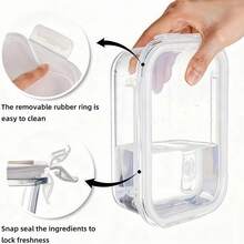 Heat‑Resistible Glass Lunch Box With Lid, Odor‑Resistant Leak‑Proof Quick‑Lock Lid Meal Container, Multi‑Capacity Clear Glass Food Keeper, Oven & Freezer Kitchen Food Storage Organizer - Transparent - View 6