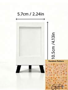 White Mini Instant Photo Frame With Wooden Easel Stand, Reusable Tabletop Picture Display Holder, Small Desktop Photo Ornament, Multi‑Purpose Home Office Desk Decor, Holiday Gift For Friends Family, Birthday & Anniversary Present - Multicolor - View 10