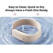 1pc Watch Band Compatible With Google Air Band, Stainless Steel Buckle Nylon Wristband, Breathable Woven Strap Bracelet Accessory, Suitable For Google Air, Adjustable Sweat-Proof Replacement Strap, Unisex - Apricot - View 3
