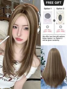 alicegarden Wig Lace Front 26 Inci, Rambut Lurus Alami, Multi-Warna Menakjubkan, Desain Belahan Tengah, Cocok Untuk Penggunaan Sehari-hari, Pesta, dan Cosplay Wanita, Alami dan Tahan Lama, Hadiah Wig Wanita (Aksesoris Tidak Termasuk) - MultiWarna - View 6