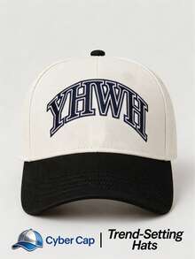 1pc Women's "YHWH" Trucker HatAdjustable Design Stylish Embroidered Five-Panel Cap Perfect For Casual Wear, Parties Travel - Multi-color - View 8