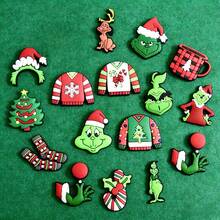 The Grinch Juego de 10 piezas de decoración de zapatos con personajes, clips decorativos para bolsos y uso diario - Ver 2
