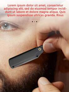2pcs/Men's Manual Folding Razor - Professional Metal Barber Stainless Steel Manual Shaver, Vintage Face Shaving Knife, Foldable For Home Use, Suitable For Eyebrow And Underarm Shaping - Non-Electric Razor (Blades Not Included), Barber Razor - Safety Razor - View 3