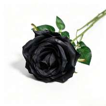 1/12/24Pcs Artificial Velvet Silk Roses With Long Stems, Realistic Soft Touch Faux Flowers Bouquet, For Wedding Home Party Table Centerpiece Decor Valentine's Day Gift - Black/Red/Pink Available - Multicolor - View 18