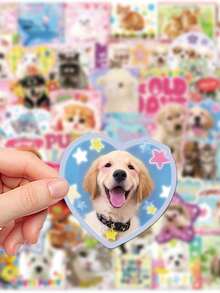50PCS,Cute Animals Mobile Phone Stickers,PVC Material,Creative And Aesthetic Design Sticker,Suitable For Mobile Phone Cases, Tablets, Laptops, Suitcases, Cars, Notebooks, Helmet, Guitar, Skateboard, Storage Box,Computer,Earphone Case - Multicolor - View 9
