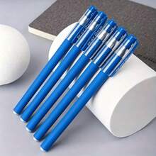 24pcs Large Capacity Gel Pen Set, 0.5mm Blue Ink, Comfortable Grip, Smooth Writing, Suitable For Notes, Office And School Use, Birthday, New Year Gift For Friends - High-capacity Ballpoint Pen - View 7