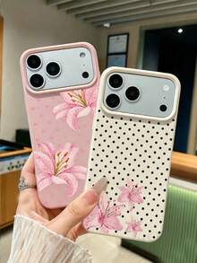 3件裝多色波點百合花個性化極簡全包覆TPU防震手機殼，適用於Apple 18 17 16 15 14 13 12 11 Pro Max 保護殼 Air - 彩色 - 查看 2