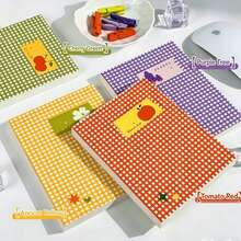 1pc A6 Tomato Notebook, Student Blank Inner Pages Thickened Diary, Portable Planner/Pocket Notebook/ Campus Notebook, Student & Office Dual Use, Back To School Essential - Multicolor - View 9