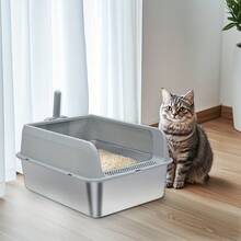 Cat Litter Box Enclosures - Stainless Steel - View 9