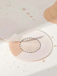 10/20pcs New Extra Large Invisible Anti-Slip Lift-Up Breast Tape, Suitable For Large Breasts, Anti-Glare Breast Tape, Prevent Breast Sagging, Disposable Elastic Non-Woven Fabric Nipple Covers - Non-woven Fabric Floral/round Pattern (lifting Style) - View 5