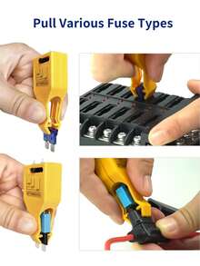 Car Circuit Tester DC 24V Automotive FuseTester And Puller Check For Circuit Breakers For Car ATR ATO/ATC ATM Multi-Functional Car Checker Puller Removal Tool Also Test For Glass Tube Fuse - A - View 8