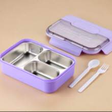 304 Antibacterial Stainless Steel Insulated Lunch Box, 720ml, Suitable For Students Back To School, Office Workers, Full-Time Drivers, Microwave , Dishwasher , Durable And Shock-Resistant. - Multicolor - View 12