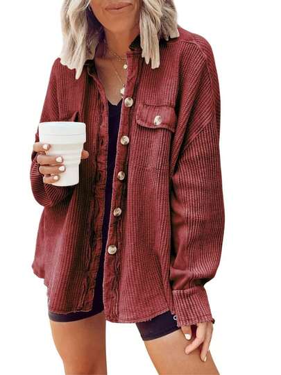 2026 Autumn Fashion Casual Women's With Turn-Down Collar, Pockets, And Irregular Patchwork Design