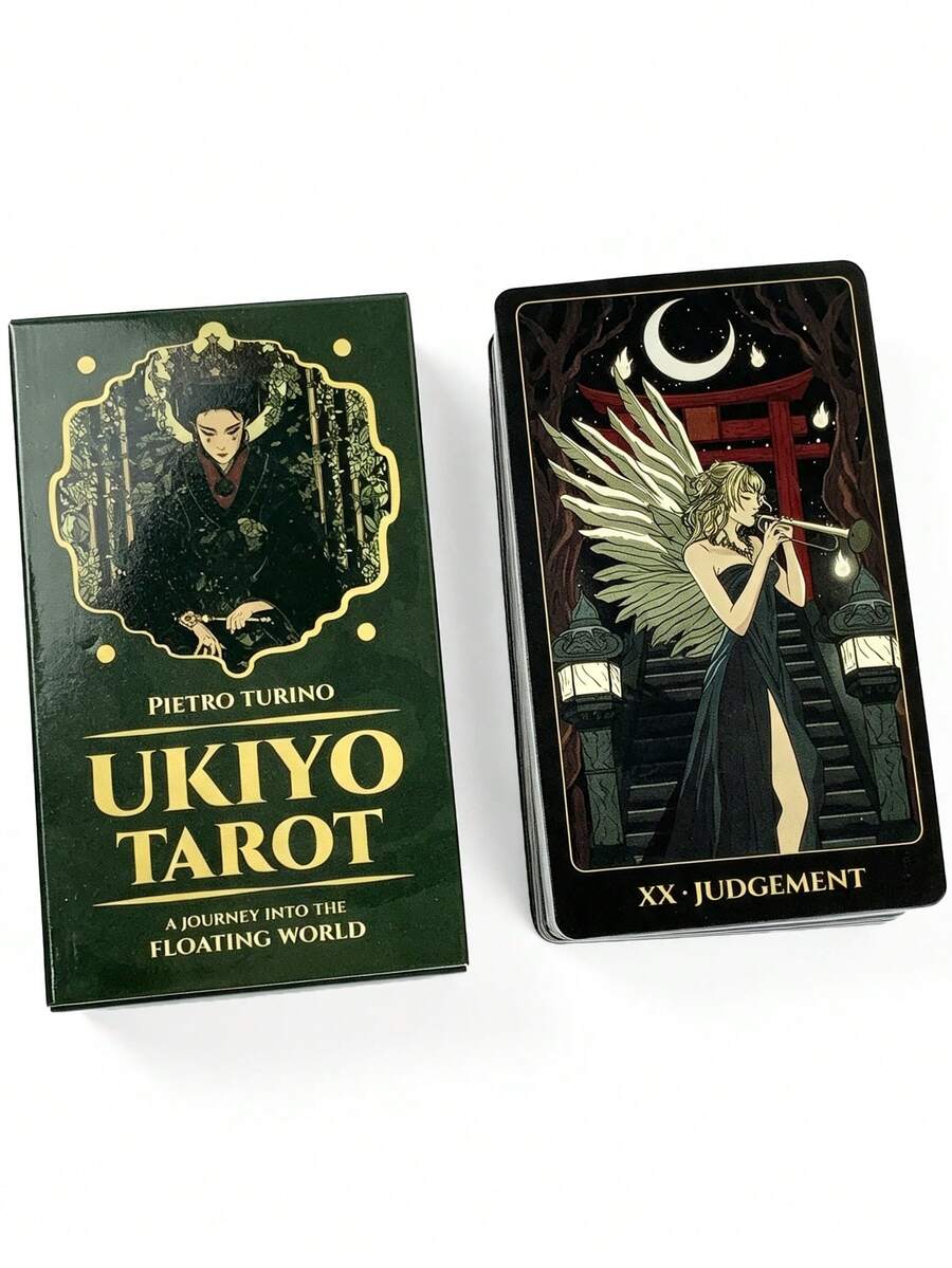 1盒 Ukiyo 塔羅牌，78張，日式占卜套裝，適合對浮世繪或動漫有濃厚興趣的愛好者