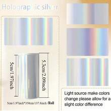 Holographic SilverRoll, Print Text QR Code Barcode Logo, Waterproof BPA‑Free Label Paper - Multicolor - View 8