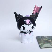 SANRIO 1pc Cute Kuromi And Pompompurin Pen Holder, Floral Arrangement Ornament, Multifunctional Storage Box, Anime Fan Desktop Pen Holder, Vanity Makeup Brush Organizer, Toothbrush And Toothpaste Display Box, Exquisite Holiday Gift, Best Gift For Students - Multi-color - View 8
