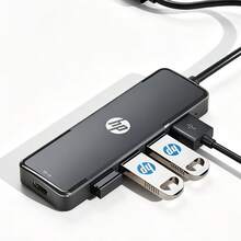 Trạm kết nối 4 trong 1 HP DHC-CT100D Type-C, xuất hình 4K HDMI, sạc nhanh PD, bộ chuyển đổi USB 2.0 Hub, tương thích với Apple MacBook và tất cả laptop Type-C, màu đỏ hồng - Xem 8