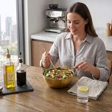 3/4pcs Stainless Steel Graduated Salad Bowl, Stackable Mixing Bowl, Household Baking And Cooking Bowl, Easy To Clean, Outdoor Food Preparation Tool, Simple And Stylish High-End Kitchenware - Multicolor - View 9