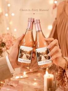 1-10pcs Customized Wine Bottle Labels, Personalized DIY Wine Bottle Stickers, Designed Based On Birthday Celebrant - Multicolor - View 10
