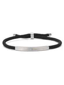diffone Gelang Tali 4mm Buatan Tangan yang Dapat Diatur, Liontin Bintang 4 Titik Ukiran Baja Tahan Karat untuk Pria, Perhiasan Keren - Gelang Tali Pria yang Dapat Diatur - View 2